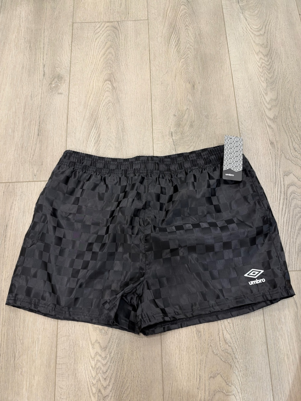 Umbro Black Checkerboard Athletic Shorts